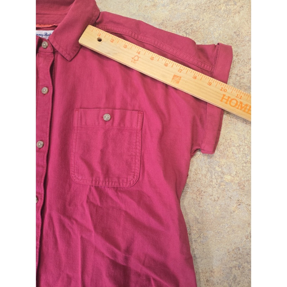 Tommy Bahama Tropical Twist IslandZone Camp Shirt Women's XS Rhumba Pink - Picture 10 of 10